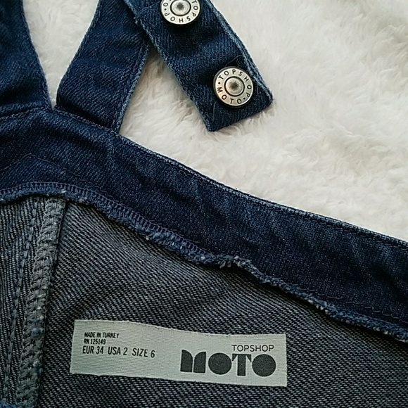 Topshop Moto Clean Denim Overalls - Picture 4 of 4